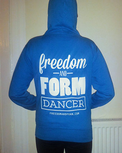 Back of the Freedom and Form hoodie